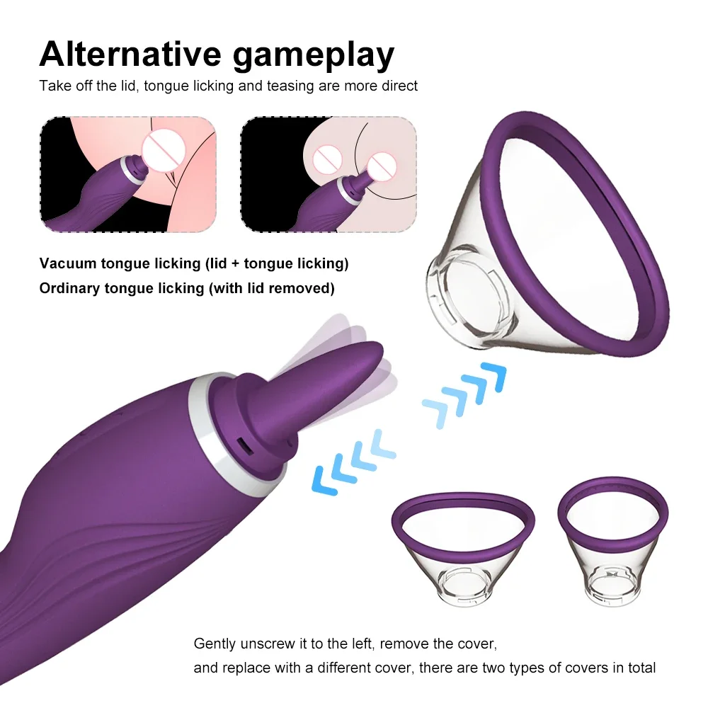 Pussy Sucking Dildo Vibrator Sex Toys for Woman Tongue Licking Clitoris Stimulator Nipple Sucking Vibrator Masturbator Massager