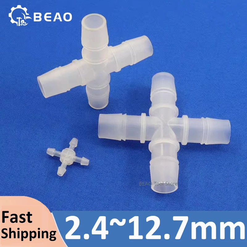 

Пластиковый четырехходовой соединитель 2,4 мм ~ 12,7 мм, аксессуары для соединения крестового шланга