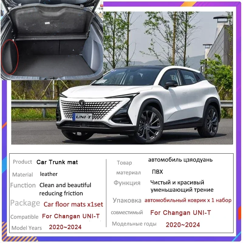 Car Trunk Mat For Changan UNI-T UNIT UNI T 2020~2024 Dirt-resistant Fully Trunk Mat Luxury Rear Cargo Tray Car Accessories 2023