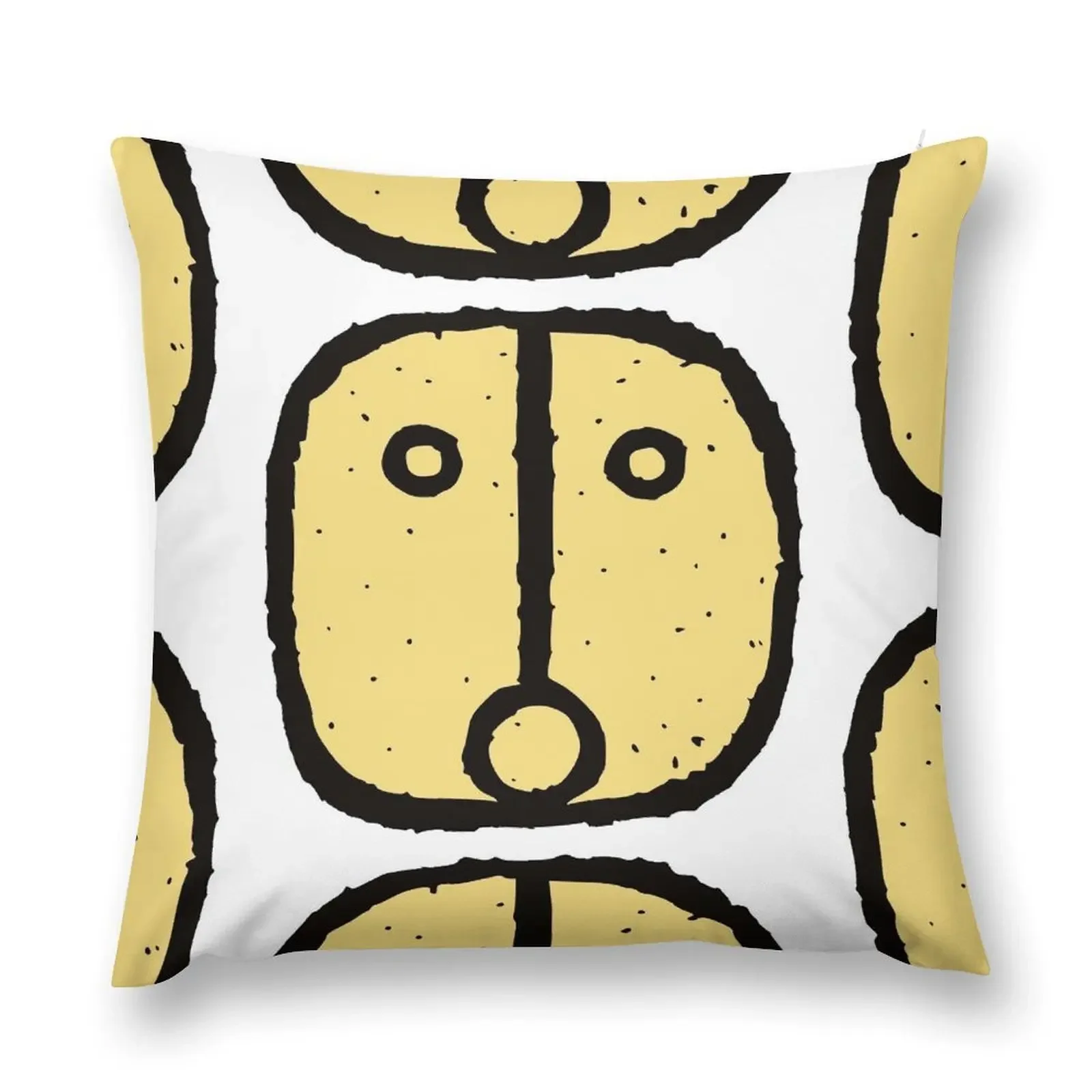 20. YELLOW SUN AHAU. 20th Kin or Solar Seal of the Mayan Calendar. Throw Pillow Sitting Cushion pillow