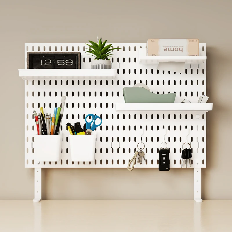 

Dual-Mount Desktop Pegboard – Stand or Clamp for Organized Storage & Display of Desk Stationery and Files