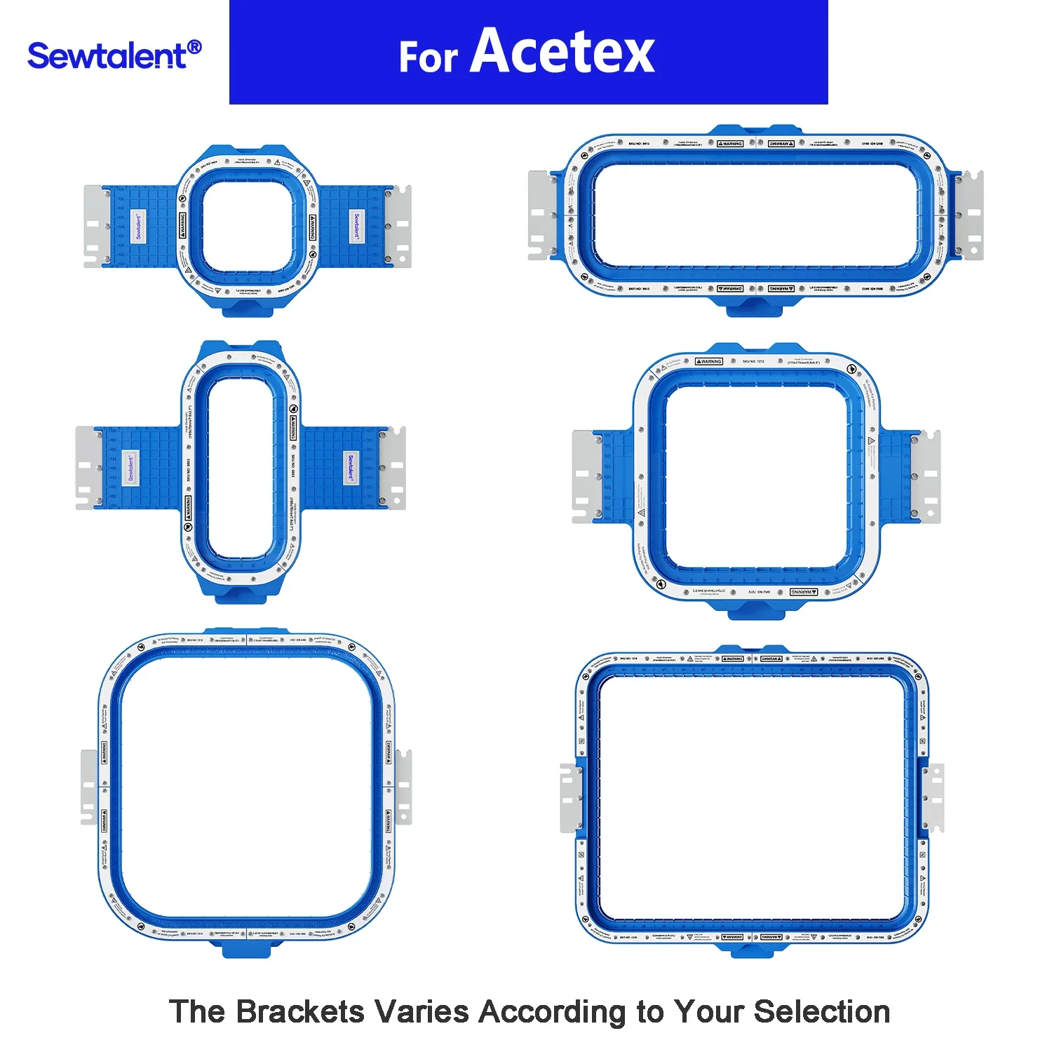 

Acetex 1501TSX 1501TSXL ACE-FEIYA SH1202/1208 Embroidery Machines with Sewtalent Magnetic Mighty Hoop Master Embroidery Hoops