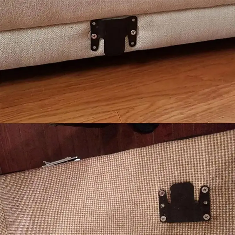 ABXF-Universal Sectional Sofa Interlocking, 8 Pieces Couch Clips Sofa Connectors Bracket Furniture Connectors With Screws