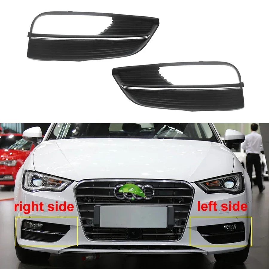 

For Audi A3 2014 2015 2016 Hatchback Car Accessories Fog Lamp Cover Front Lower Bumper Car Fogs Light Cover Vent Grille