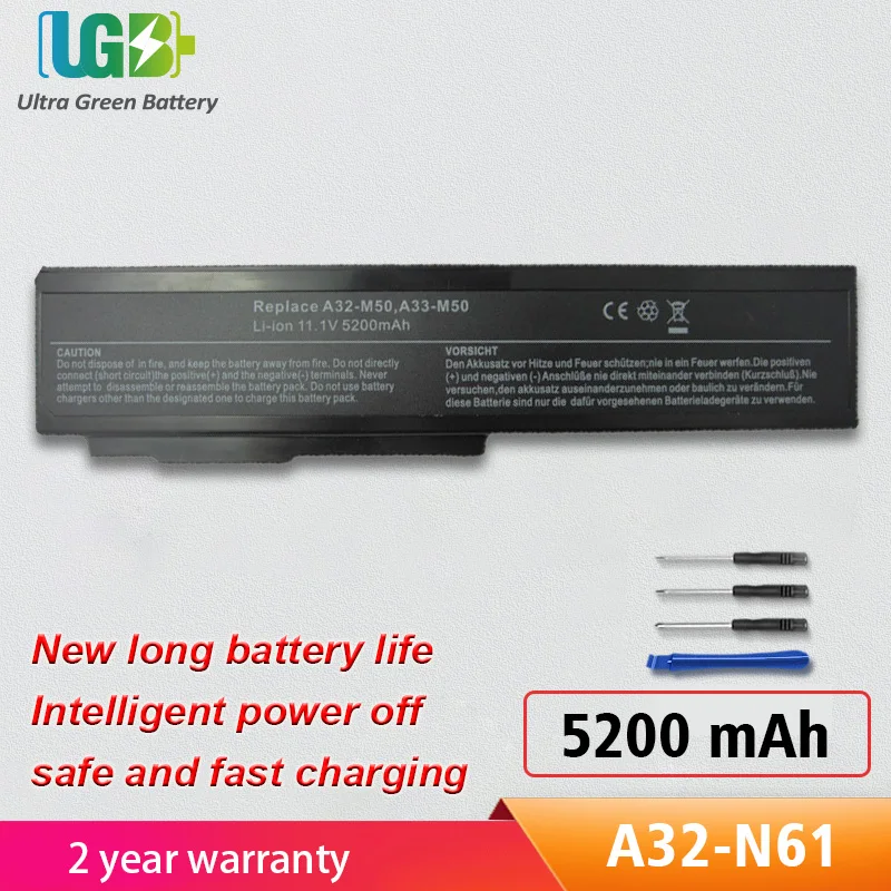 UGB New A32-N61 A32-M50 Battery For ASUS G50 G51 X64 N61 N61J N61D N61V N61VG N61JA N61JV M50s N43S N53S N53J N43J N61JQ