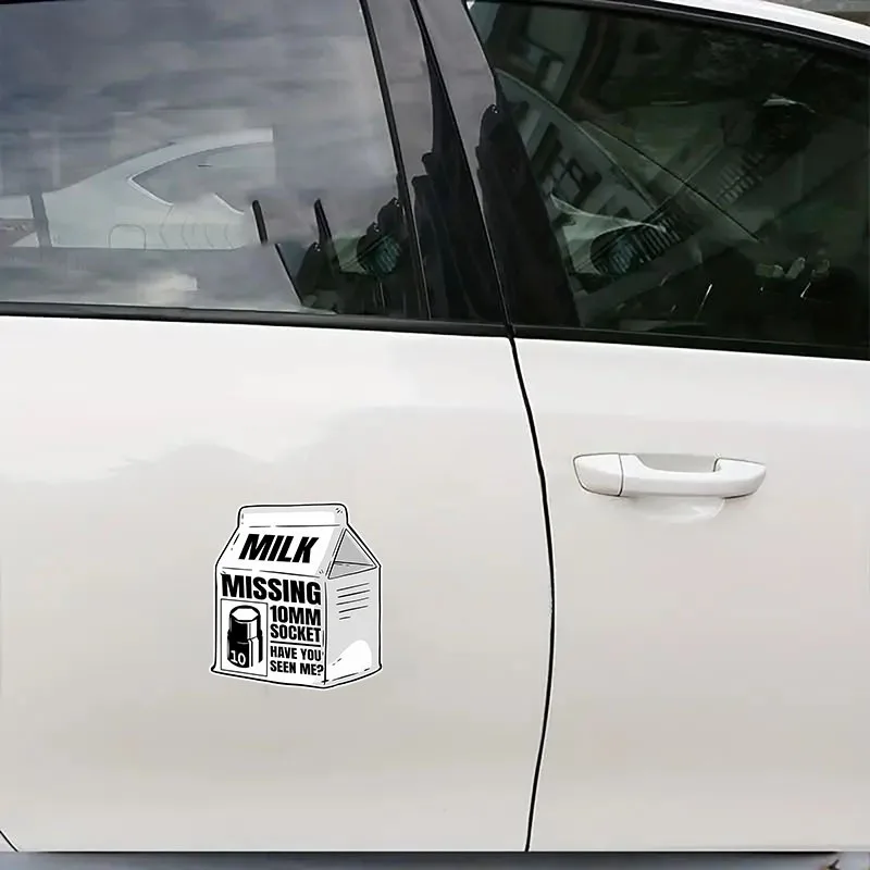 1PC Missing 10mm Socket Joke Sticker - Waterproof Vinyl Decal for Garages/Tool Bags/Water Bottles|Hilarious Car/Tool Lovers Gift