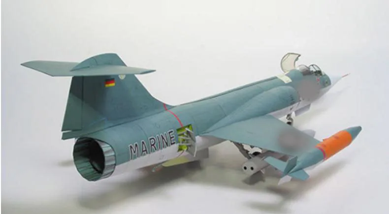 1:33 F104G Star Fighter Modello di carta 3D Giocattolo di carta fai da te