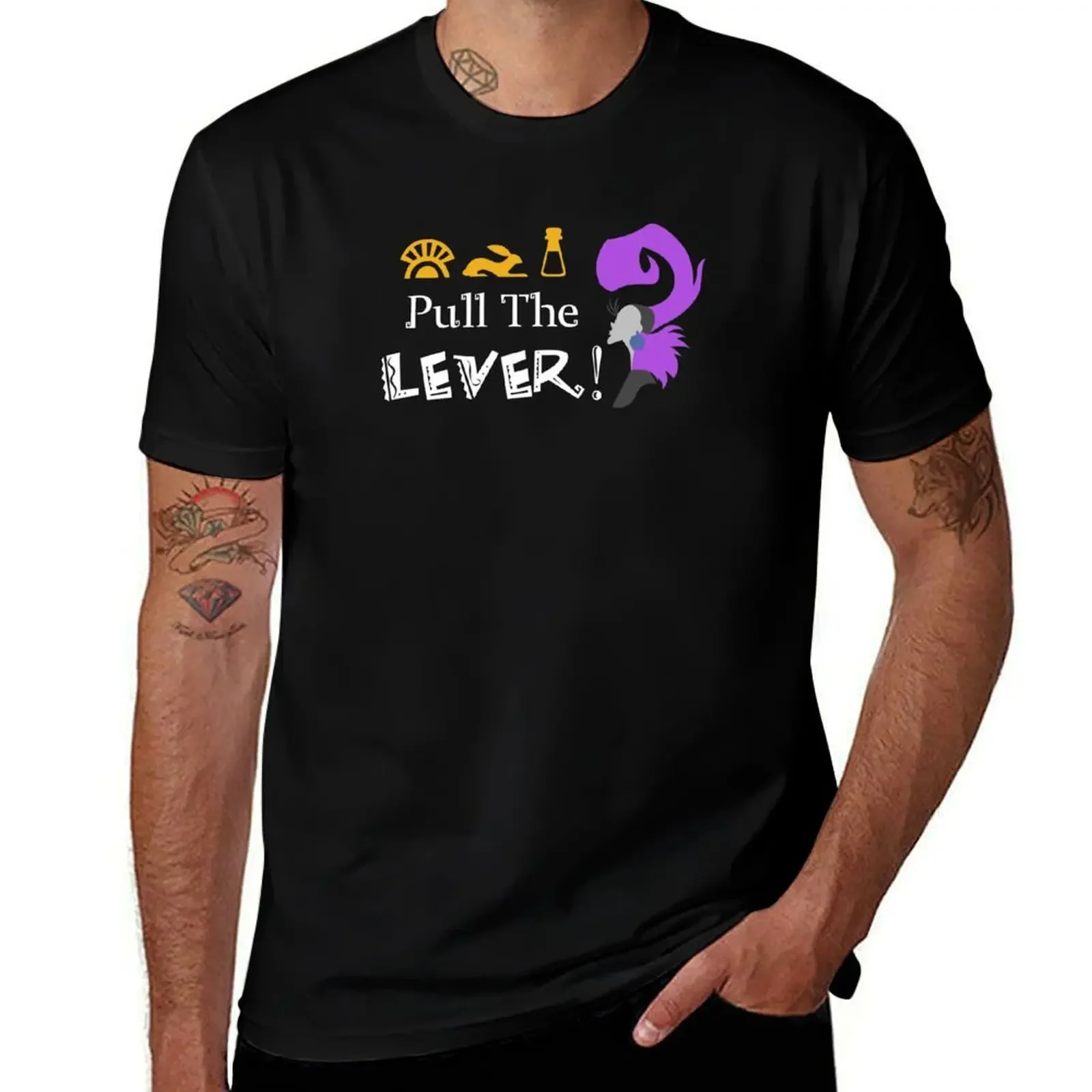 

Pull The Lever T-Shirt luxury clothing labubu for a boy korean fashion Men's t shirts