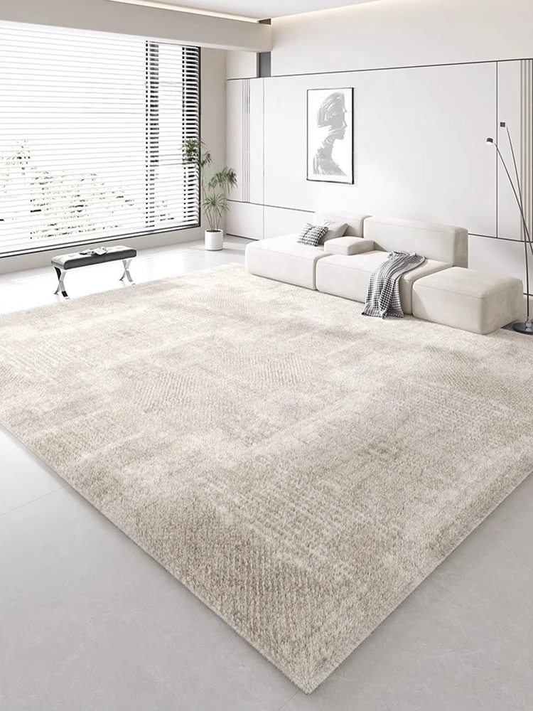 Light Grey Striped Carpet Luxury Decoration Living Room Carpets Comfortable Soft Non-slip Rug Sound Insulation Thick Bedroom Rug