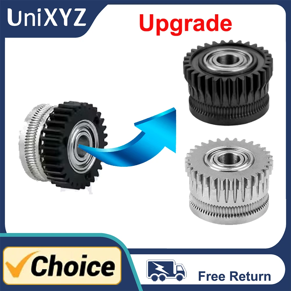 V3 Plus Nickel DLC Enduit Acier Trempé Mise à niveau K1 K/s K1 Max Engrenage D'extrudeuse Tous Les Engrenages De Pilote En Métal Pour Ender-3 De Créalité