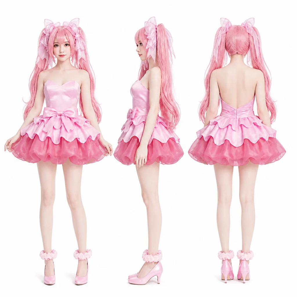 Anime Alien Stage New Sua Mizi Cosplay Mizi Costume New Pink Lolita Dress Headwear Socks Halloween Women's Sweet Sua Uniform view 2