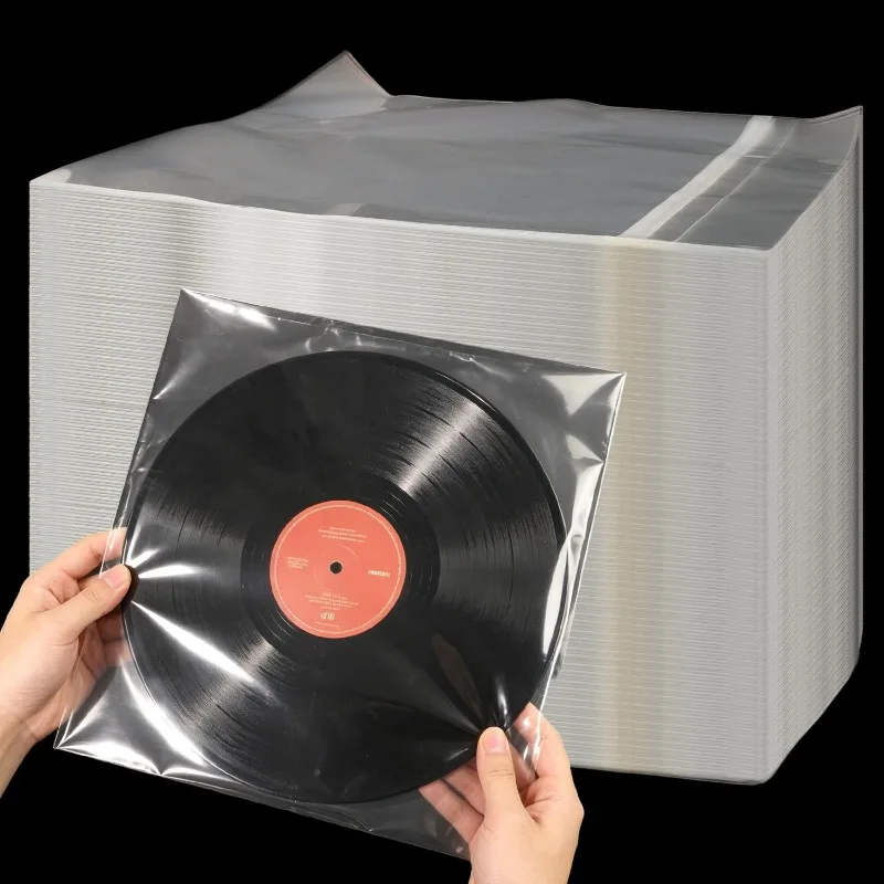 Vinyl-Schallplatten-Innenhüllen Antistatisch & Staubdicht 12" Vinyl-Schallplatten-Schutzhüllen Taschen Album-Sammlung Hüllen Aufbewahrungstasche – Detail 1