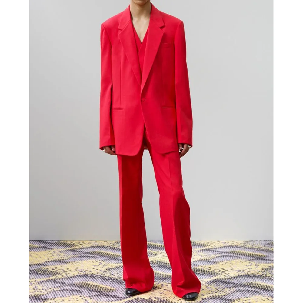 

Single Men's Suits 2 Pieces Blazer Pants Boutique Chic Male Formal Suit Set Dinner Party Banquet Custom