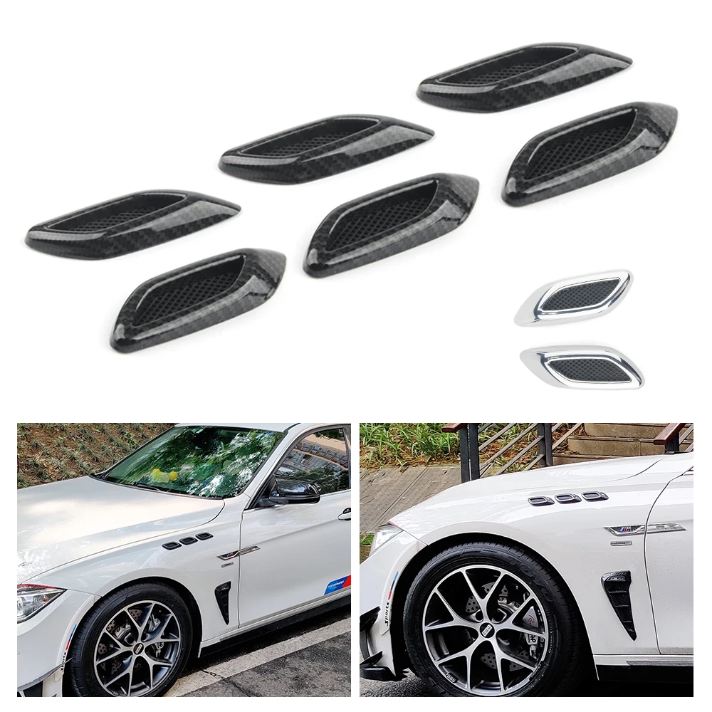 

6PCS Car Side Vent Air Flow Fender Intake ABS Auto Simulation Side Vents Styling Car Accessories