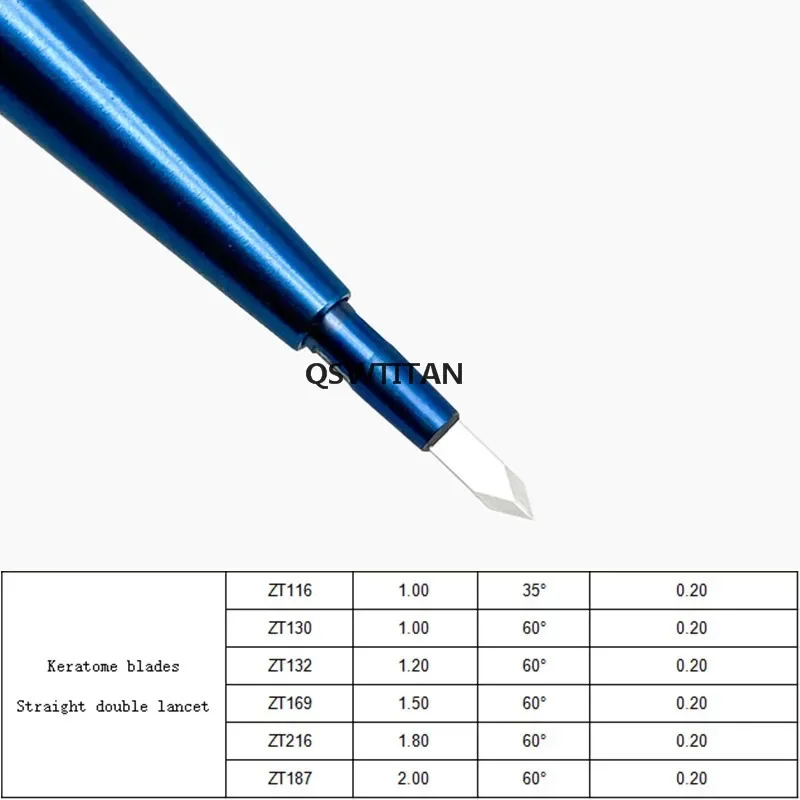 안과용 사파이어 케라톰 블레이드, 스트레이트 더블 란셋, 안과 미세 수술 블레이드