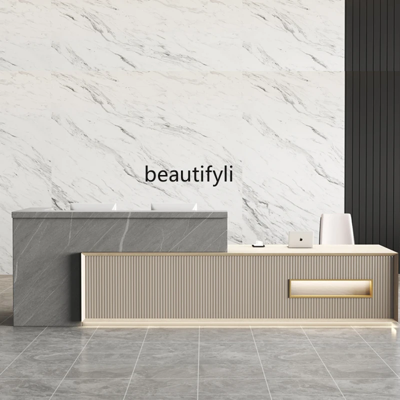 Reception desk, reception desk, training institution reception company, welcome desk, beauty salon bar