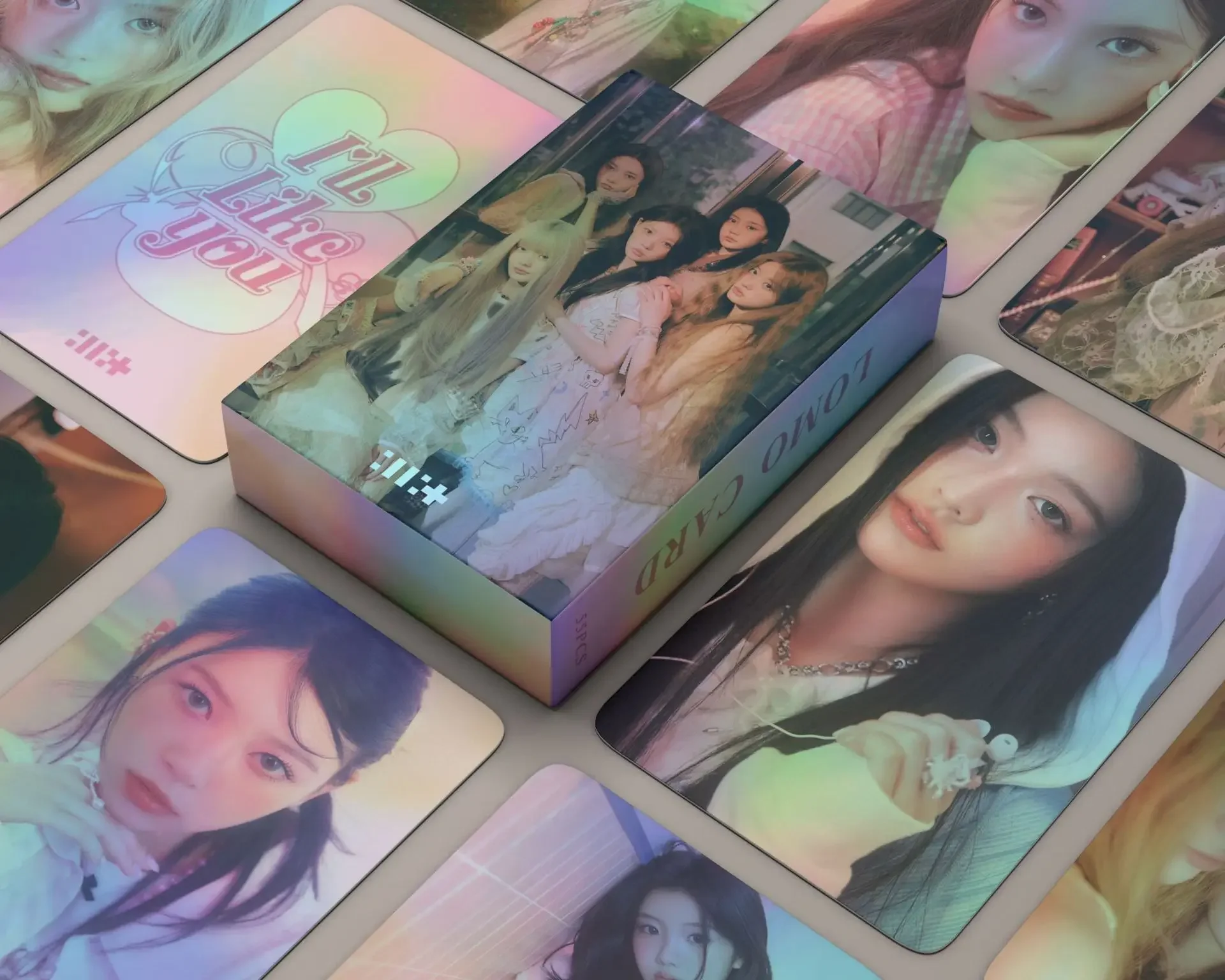 55Pcs Kpop Idol ILLIT Lomo Cards New Album I'LL LIKE YOU High Quality Photocards YUNAH MINJU MOKA IROHA WONHEE Girl Fans Gifts