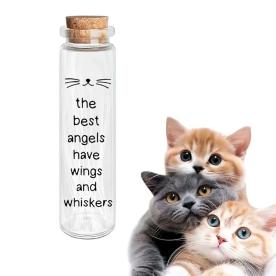 Clear Glass Whisker Jar Pet Fur Keepsake