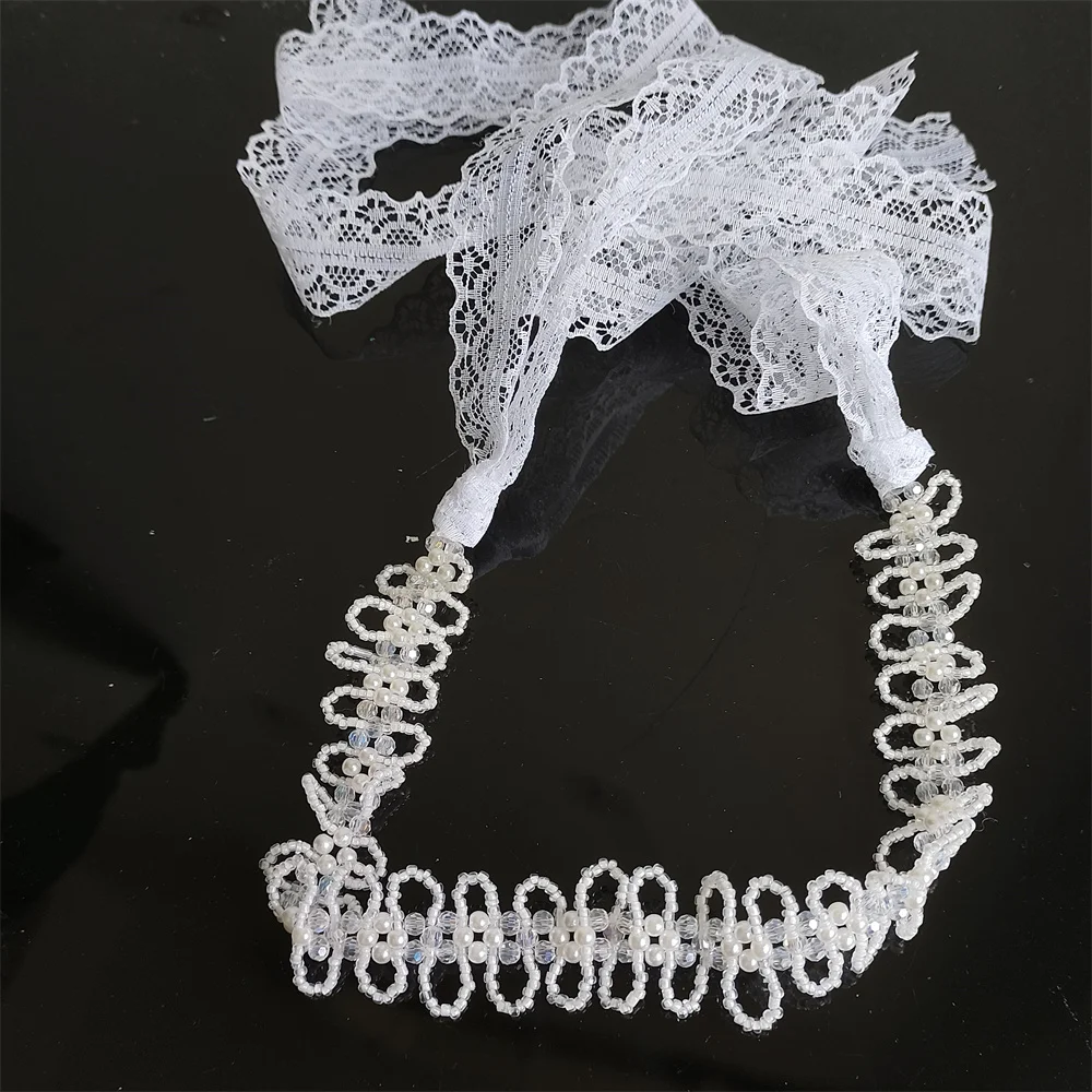 New pearl accessories hat accessories headdress belt ribbon streamer accessories fedora wedding hat decoration