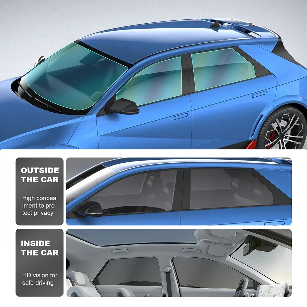 Solar UV Protector Summer Tint Privacy Film for Hyundai Ioniq 5 2022 2023 2024 Car Front Rear Side Window Sticker Protective