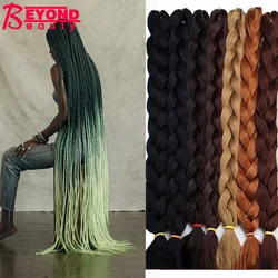 Beyond Synthetic Braiding Hair one piece 82 inch Heat Fiber Braid 165g piece Pure Color Crochet Jumbo Braid Hair Extensions