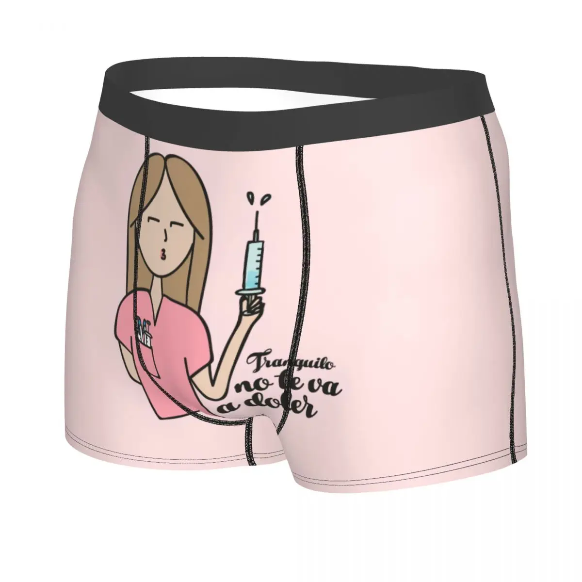 مخصص الذكور الأزياء Enfermera En Apuros معاطف للأطباء والممرضات الطبية الملابس الداخلية الملاكم ملخصات الرجال تمتد السراويل السروال #2