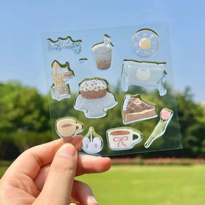 

INS Стиль 3D милые наклейки с иллюстрациями Премиум водонепроницаемые наклейки «сделай сам» для декора телефона и планшета