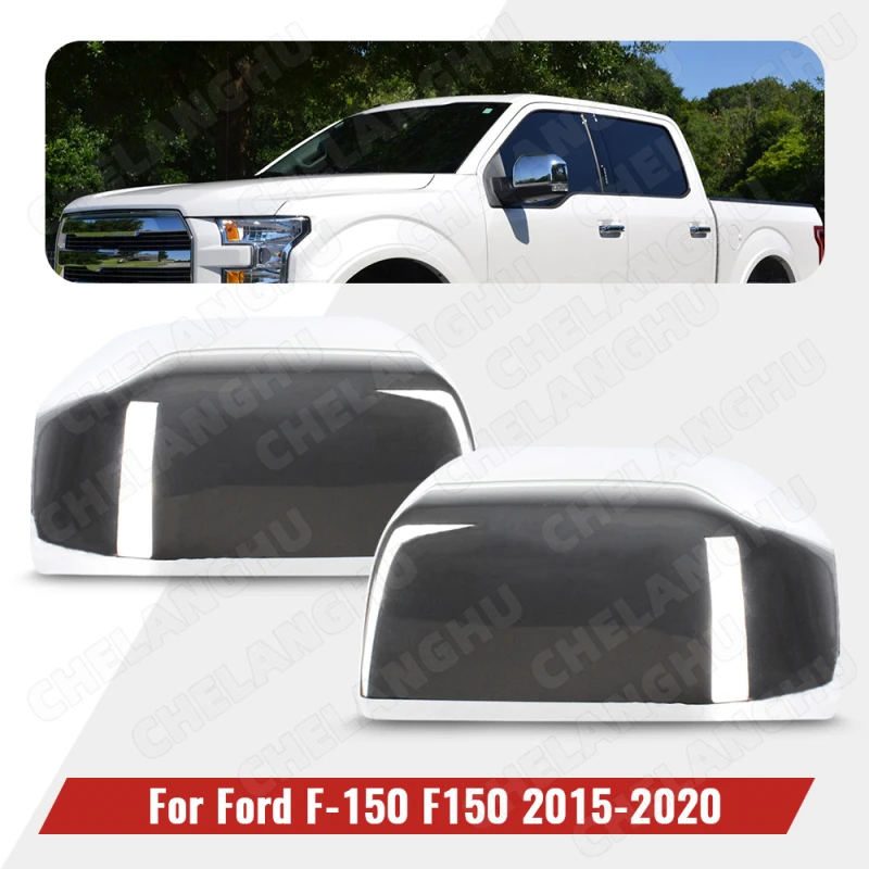 

1Pair Rearview Mirror Housings For Ford F150 2015 2016 2017 2018 2019 2020 2021US Version Rearview Mirror Shell Chrome