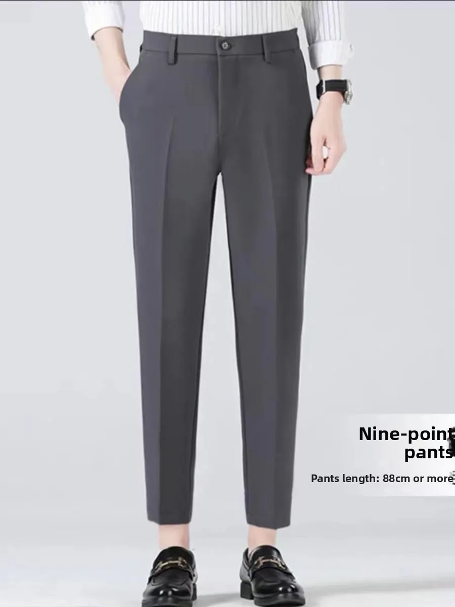 

Мужские брюки Slim Fit в корейском стиле, повседневные, модные, струящиеся, летние, для мужчин