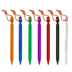 8 pz/pacco picchetti per tende da campeggio in lega di alluminio chiodi triangolari per picchetti a terra per tenda da giardino da giardino tettuccio per teloni 18cm leggero