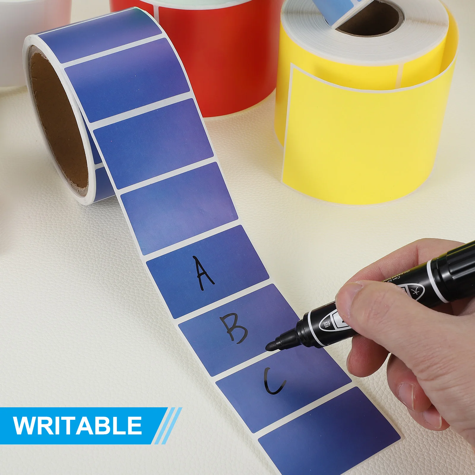 250 Pz Rettangolo Etichette Colorate Adesivo 5x3 Pollici Rettangolare Etichette di Codifica a Colori Adesivi In Movimento Etichette Etichette Adesive Carta Rivestita