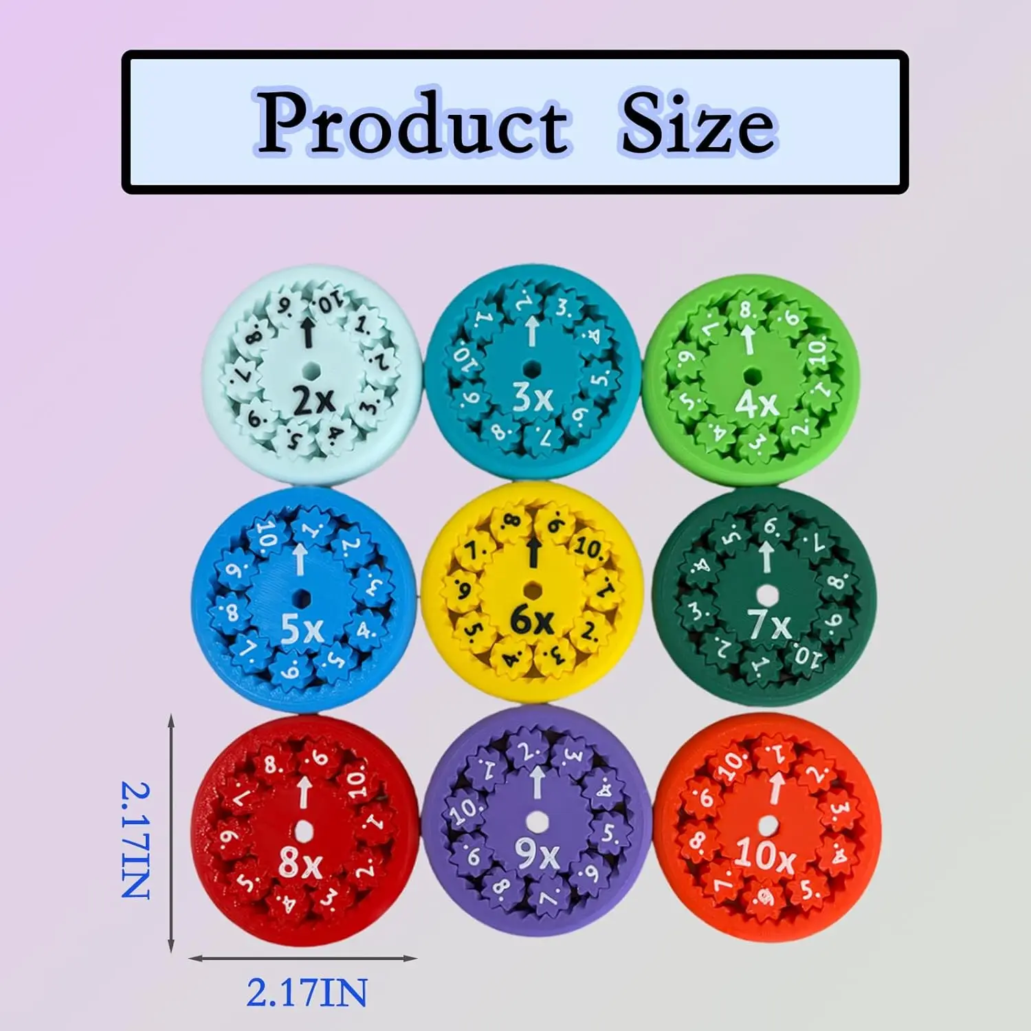 수학 피젯 스피너 손가락 끝 수학 퍼즐 장난감, 수학 게임, 수학 연산 감압 게임, 데스크탑 수학 곱하기 게임