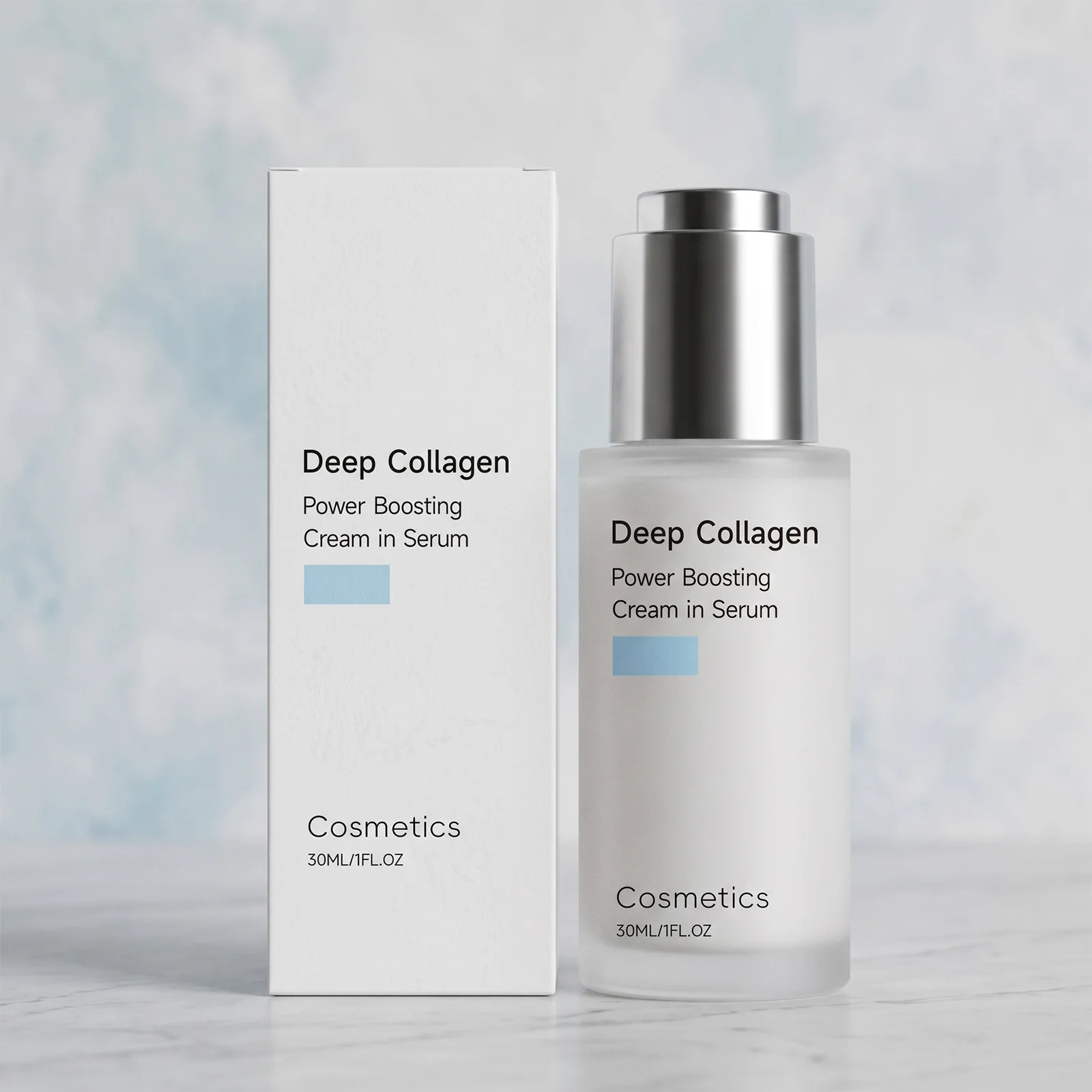 Deep Collagen Serum,Hydrating Smoother Skin Instant Lift Face Skin Blur Fine Lines Anti-Wrinkles Boost Elasticity Plumping Serum