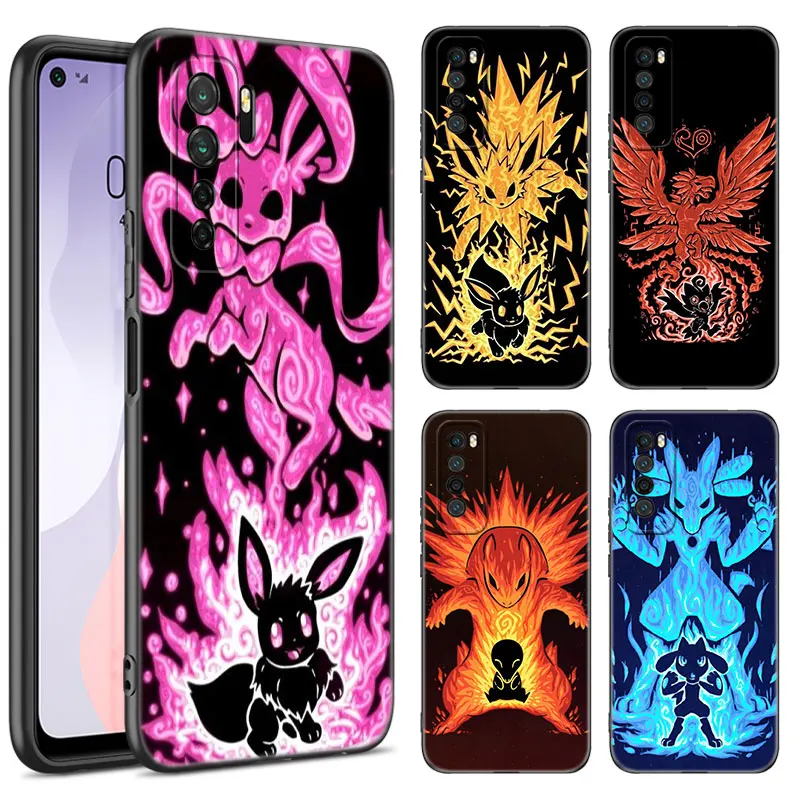 Cool P-Pokemon P-Pikachu Black Phone Case For Huawei Nova 11 12 Ultra 9 10 SE Pro 11E 11i 12i Y70 Plus Y60 Y61 Y71 Y72 Y90 Y91