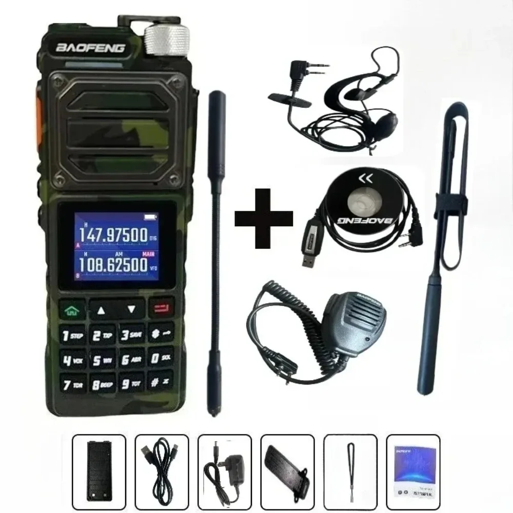 Baofeng UV-25M Air Band Walkie Talkie 6 Band Camo Wireless Copy Frequency Type-C Port AM FM Long Range High Power 2-Way Radio