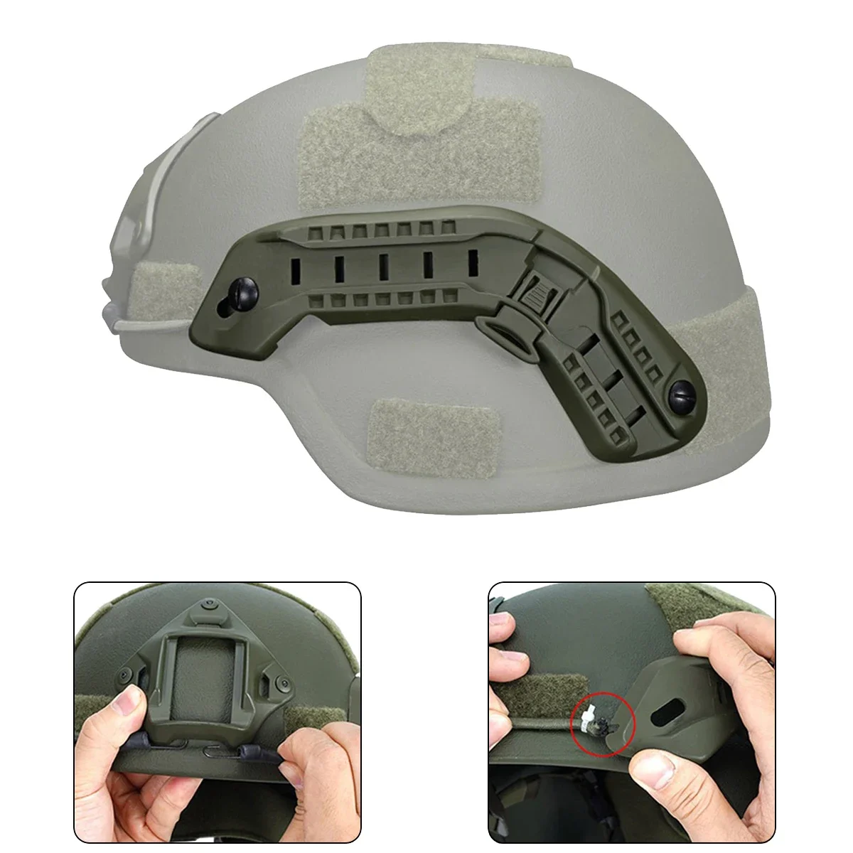 Tactical Side Guide Rail ARC Helmets Mount Rail Airsoft Mich 2000 ABS MICH2000 Helmet Accessories 1 Set