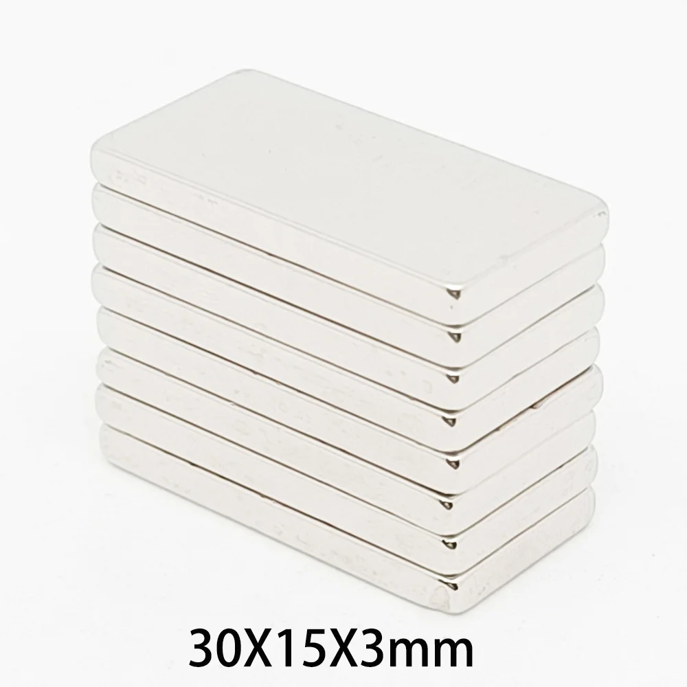 

2/5/10/15/20/30/50PCS 30X15X3mm Block Super Powerful Strong Magnetic Magnets 30*15*3 Quadrate Permanent NdFeB Magnets 30x15x3