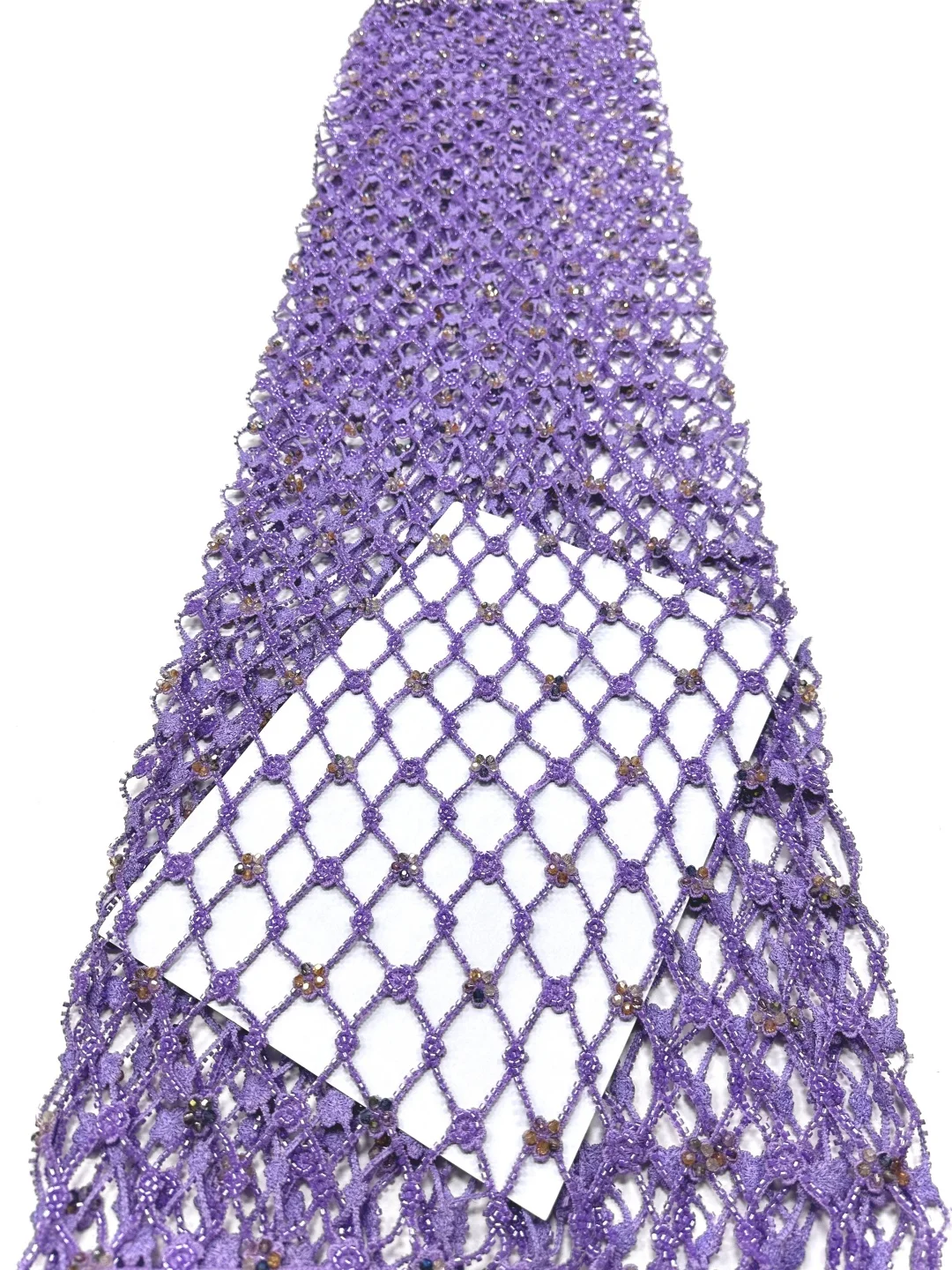 Neueste afrikanische französische Pailletten-Mesh-Spitze, 5 Yards, hochwertige nigerianische Stickerei, elegante Perlen-Netzspitze für Hochzeitskleider