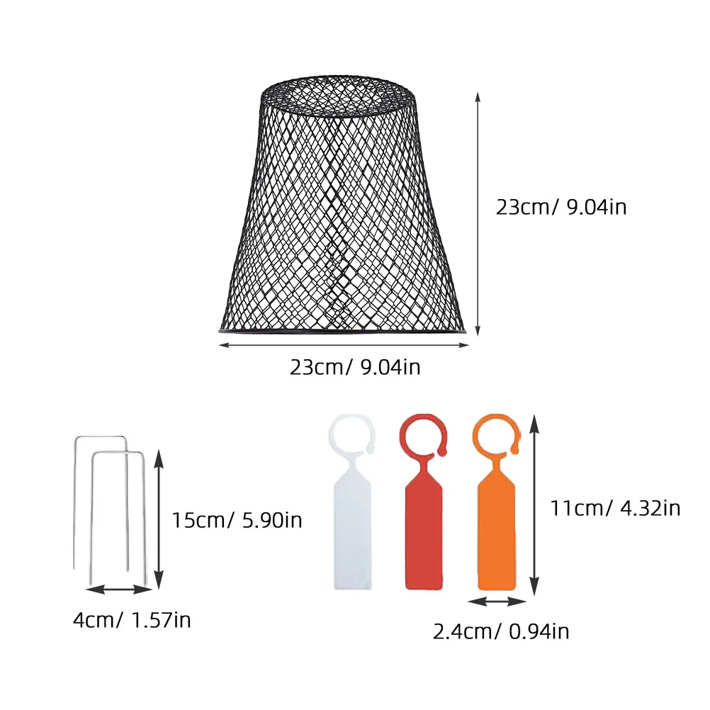 2Sets Space Saving Iron Plant Cover Multi Functional Garden Cloche for Strawberries Tomatoes Outdoor Plants Plant Protection
