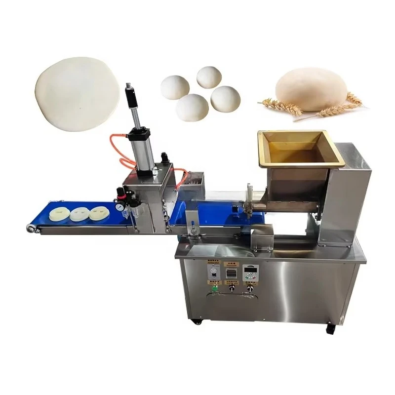 Multi-use Automatic Dough Cutter & Pizza Dough Press Machine with Motor Food Grade Stainless Steel 360pcs/h Capacity