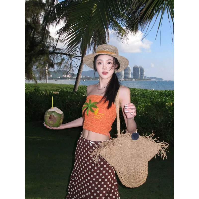 Sexy Spicy Girl Slimming Half Skirt Breathable Bubble Dot Pattern Casual Polyester Fiber mid Waist Bodycon Skirt