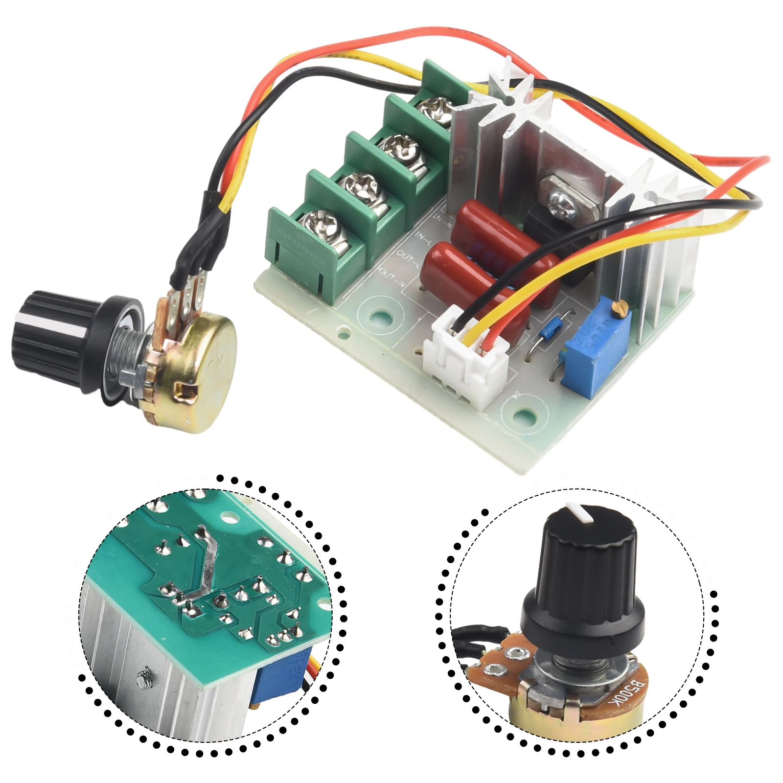 220V AC 2000W SCR Dimmer Switch Motor Controller Voltage Regulator for Electric Iron Furnace Water Heater Lamp