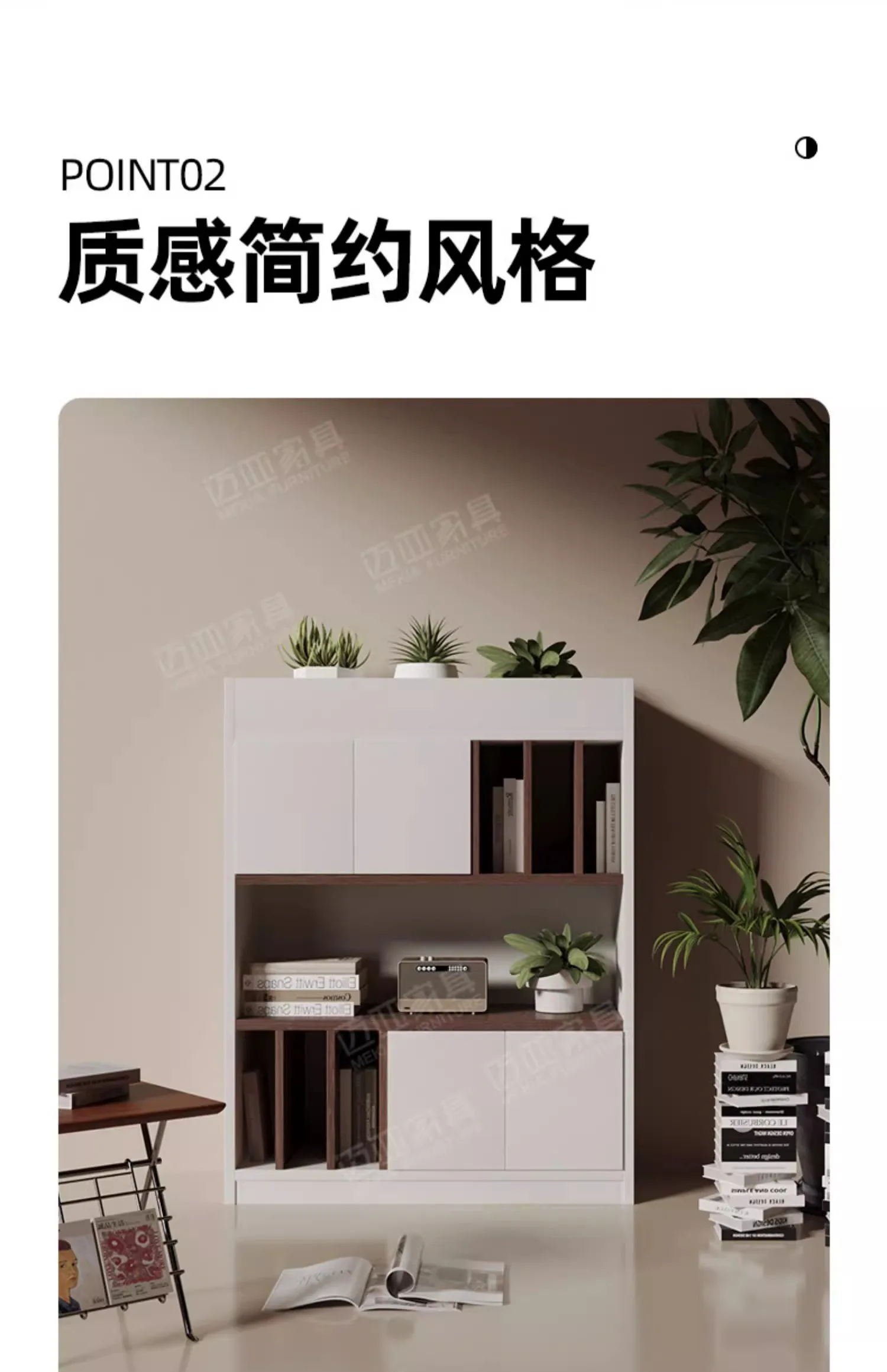 Office Wooden Partition File Cabinet Locker Screen Decorative Flower Slot Shelf Station Shielding Side Cabinet