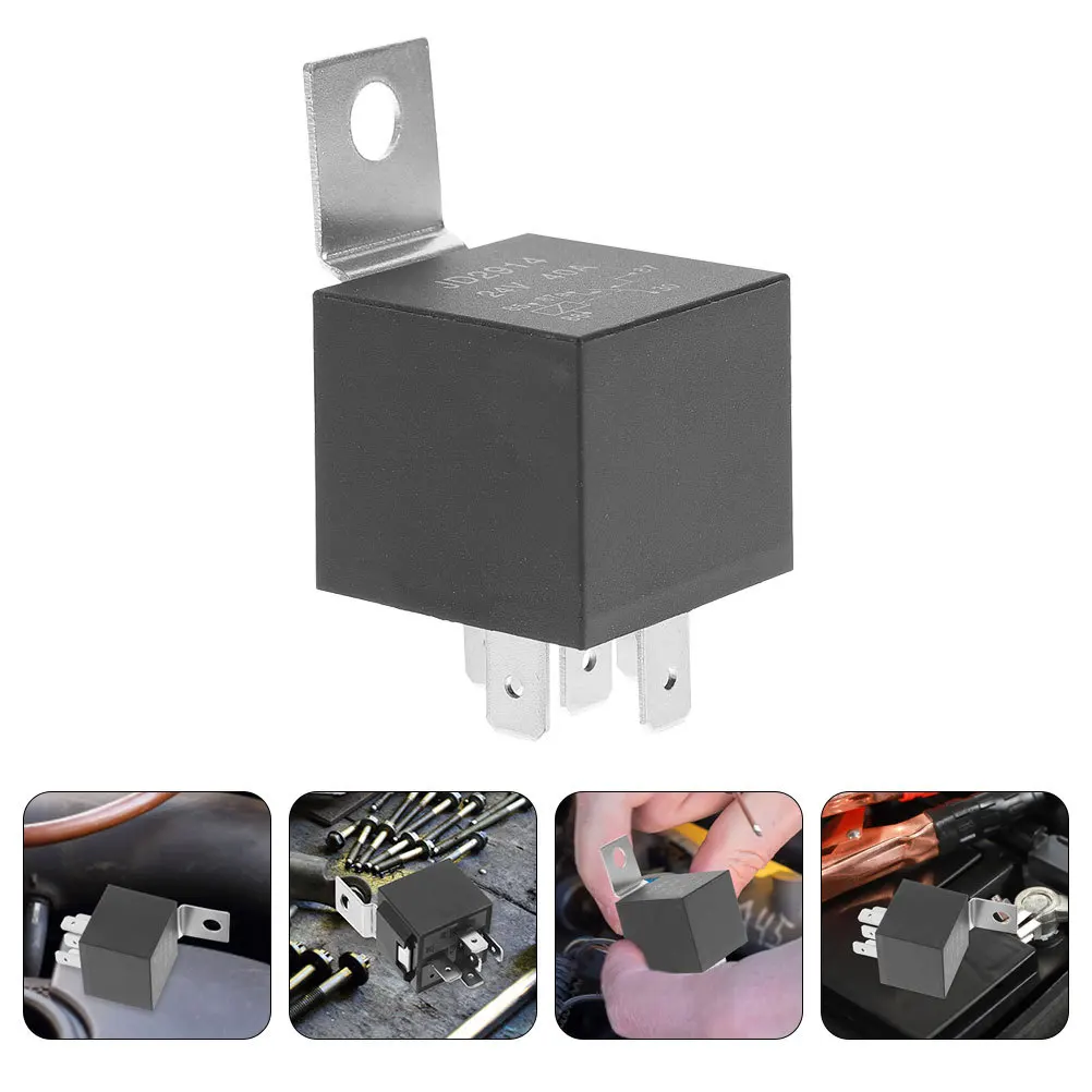 

2pcs Waterproof Relay 5-Pin 24V 40A Automotive Relay For Car Truck Boat Starter Flame-Retardant Shell Silver Alloy Contacts