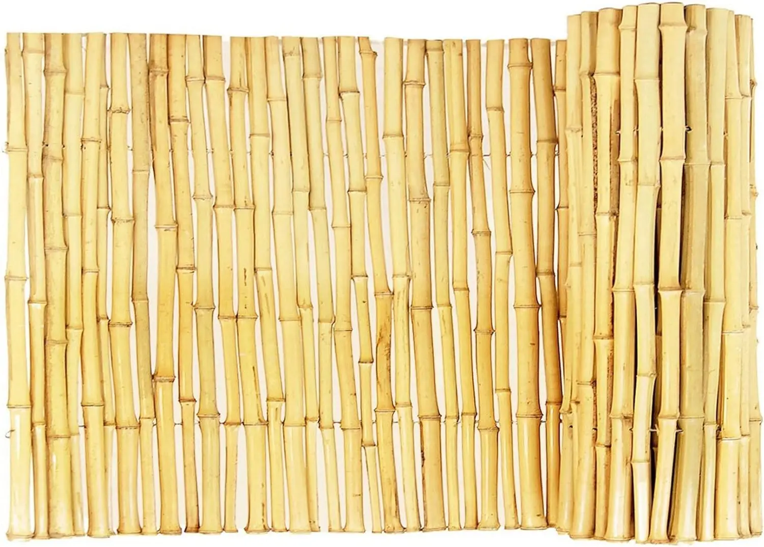 

Natural Bamboo Fencing Decorative Rolled Fence Panel 0.75 in D x 3 ft H x 8 ft L