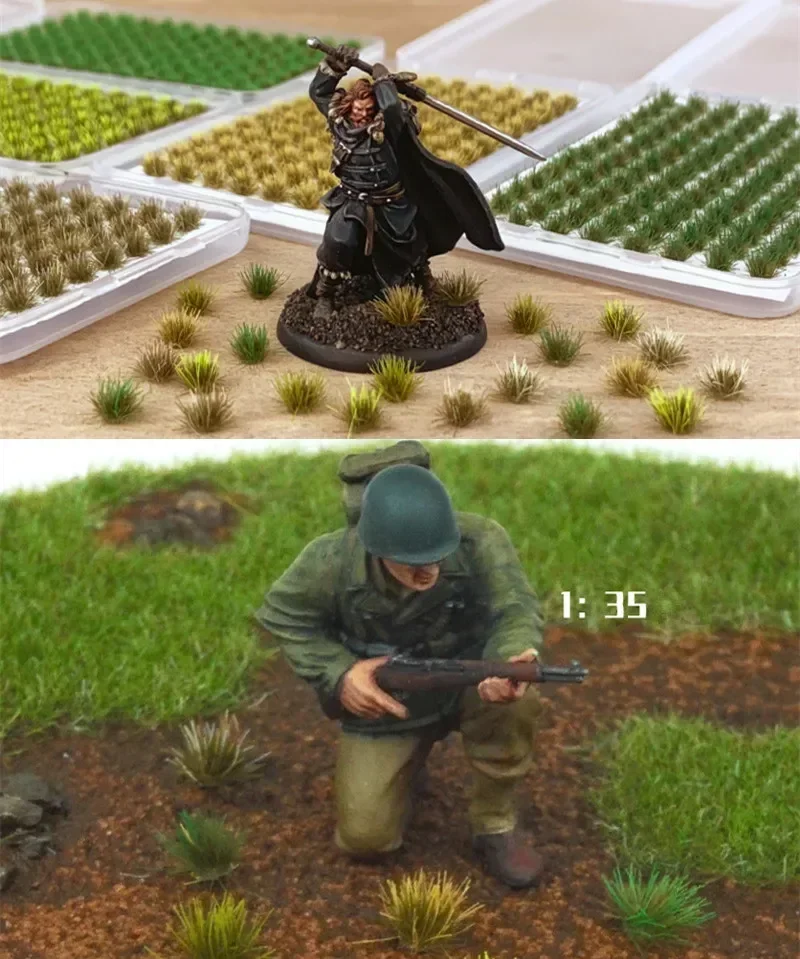 لتقوم بها بنفسك المواد واقعية العشب خصلة مصغرة شجيرات العشب النبات العنقودية مشهد متعدد الألوان محاكاة عش العشب نموذج مشهد الرمال #6