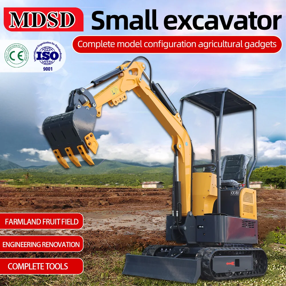 무료 배송 미니 굴삭기 1.2톤 1.5톤 유압 굴삭기 유로 5/EPA 맞춤형 가정용 농장용 소형 굴삭기 판매