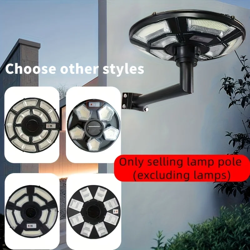 

Outdoor street lamp accessories, outdoor garden lamp L-shaped pole, wrought iron lamp bracket, including matching screws