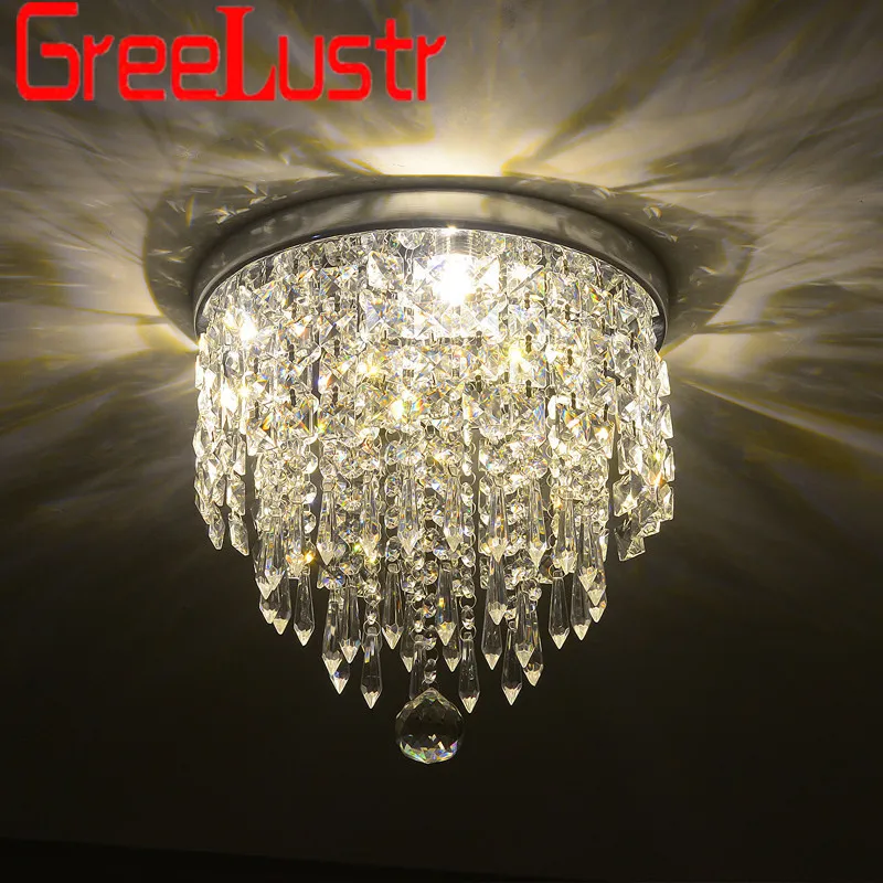 

Modern K9 Crystal LED Ceiling Chandelier Lamp Round Surface Mounted Plafon For Living Room Bedroom Lighting Lustre Ceiling Lamps