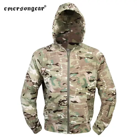 Emersongear 여성용 전술 따뜻한 플리스 후드, 열 재킷 코트, 에어소프트 스포츠, 야외 하이킹, 캠핑, 사냥, 사이클링, EM6799